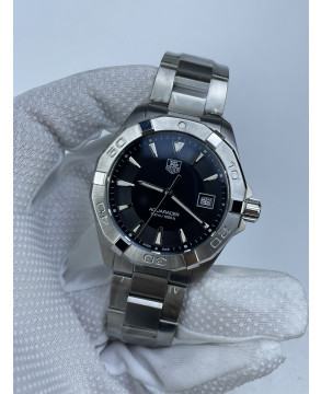 (준비완료/특급배송 )NO.2576/신공장 태그호이어 아쿠아레이서 300M 쿼츠 스틸 블랙다이얼